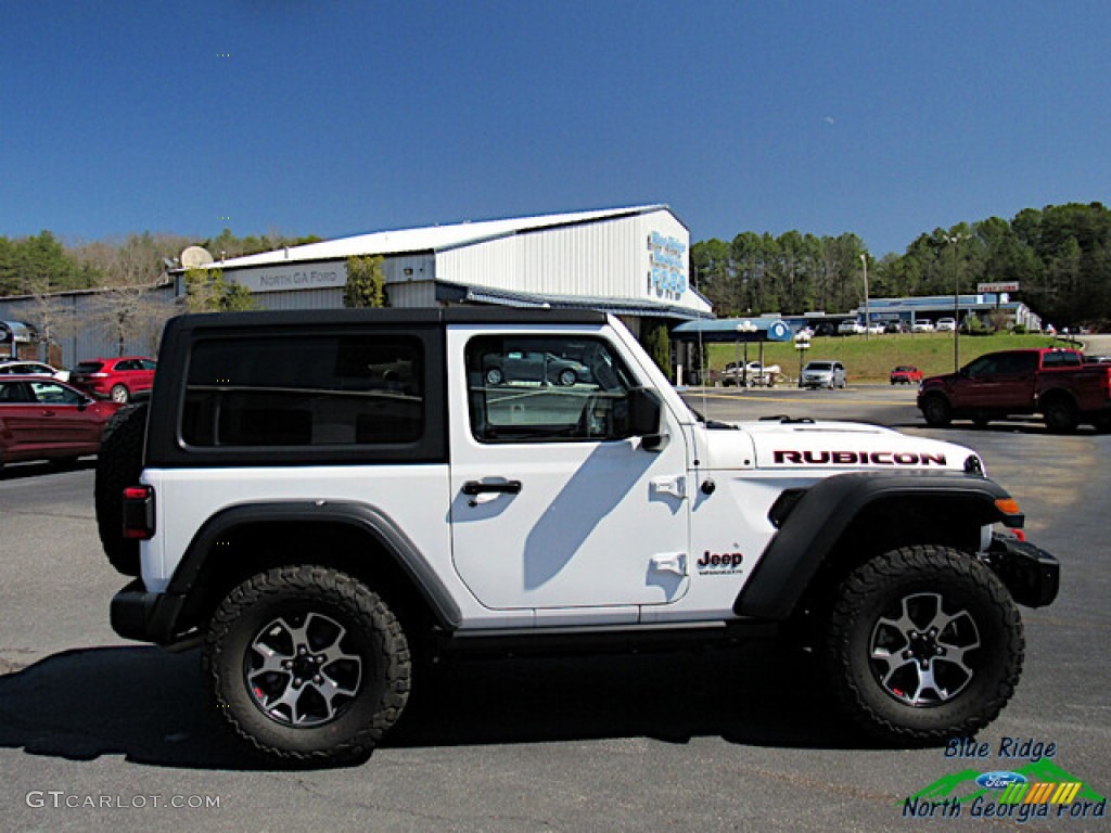 2020 Wrangler Rubicon 4x4 - Bright White / Black photo #6
