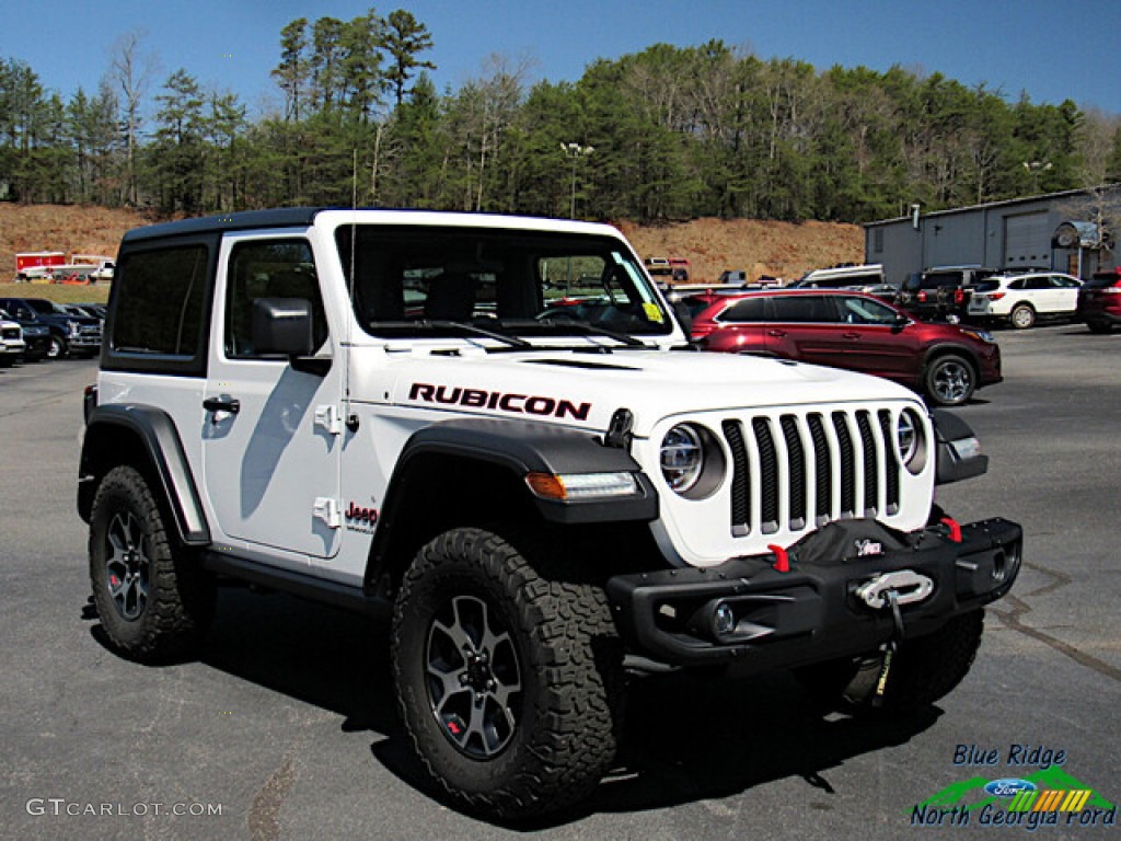 2020 Wrangler Rubicon 4x4 - Bright White / Black photo #7