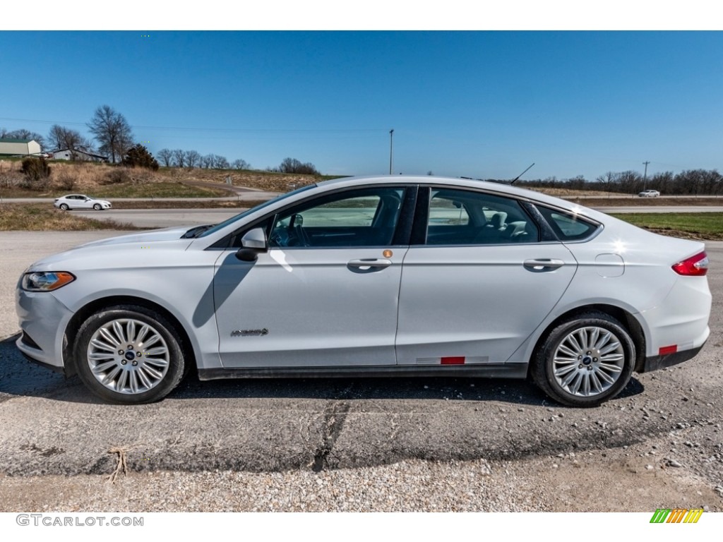 Oxford White 2014 Ford Fusion Hybrid S Exterior Photo #141450334
