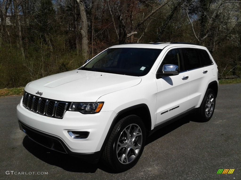 2021 Grand Cherokee Limited 4x4 - Bright White / Light Frost Beige/Black photo #2