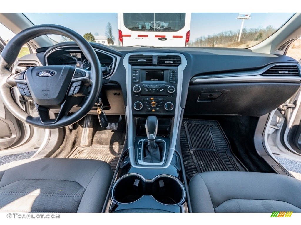 2014 Ford Fusion Hybrid S Earth Gray Dashboard Photo #141450598