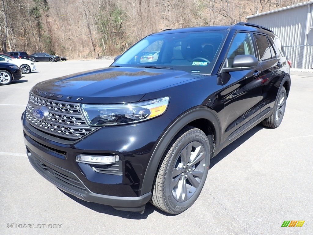 2021 Explorer XLT 4WD - Agate Black Metallic / Light Slate photo #5