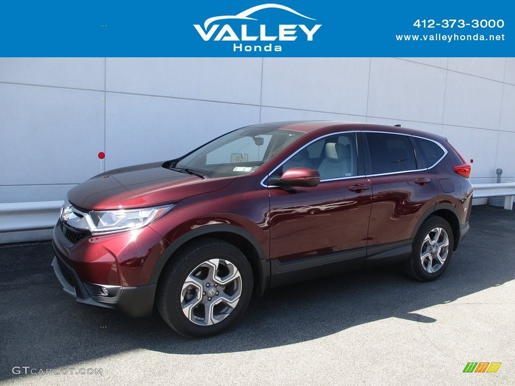 2019 CR-V EX-L AWD - Basque Red Pearl II / Gray photo #1