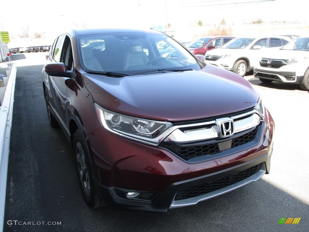 2019 CR-V EX-L AWD - Basque Red Pearl II / Gray photo #7