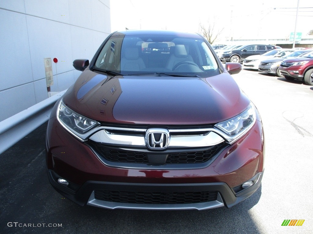 2019 CR-V EX-L AWD - Basque Red Pearl II / Gray photo #8