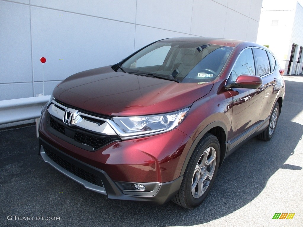 2019 CR-V EX-L AWD - Basque Red Pearl II / Gray photo #9