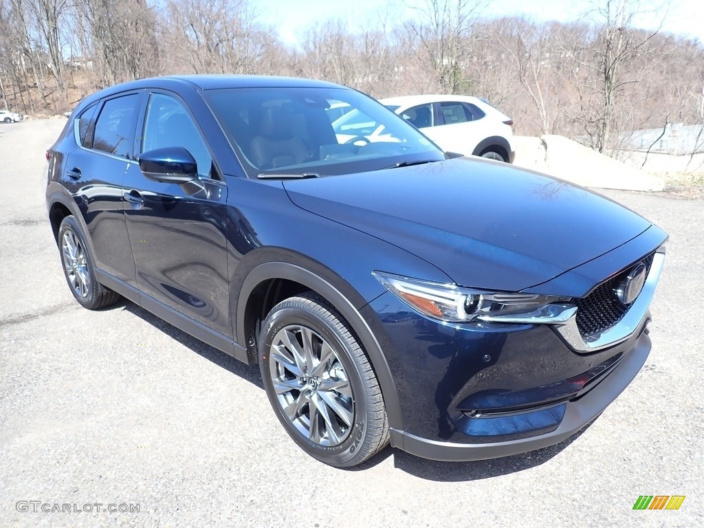 2021 CX-5 Signature AWD - Deep Crystal Blue Mica / Caturra Brown photo #3