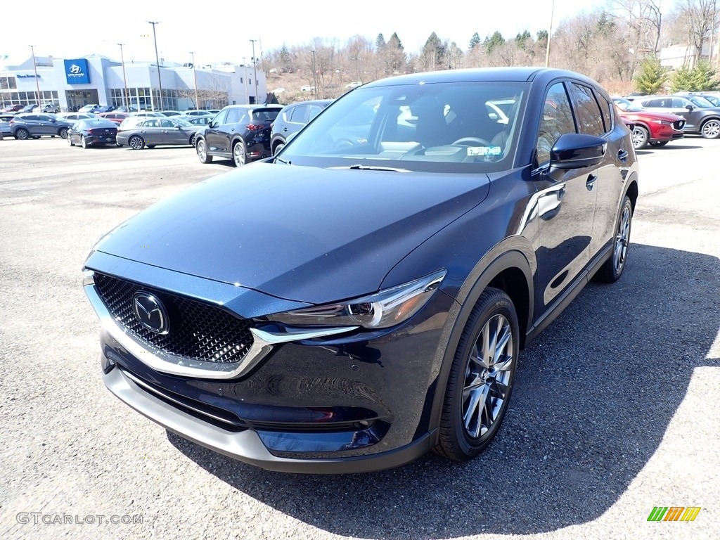 2021 CX-5 Signature AWD - Deep Crystal Blue Mica / Caturra Brown photo #5