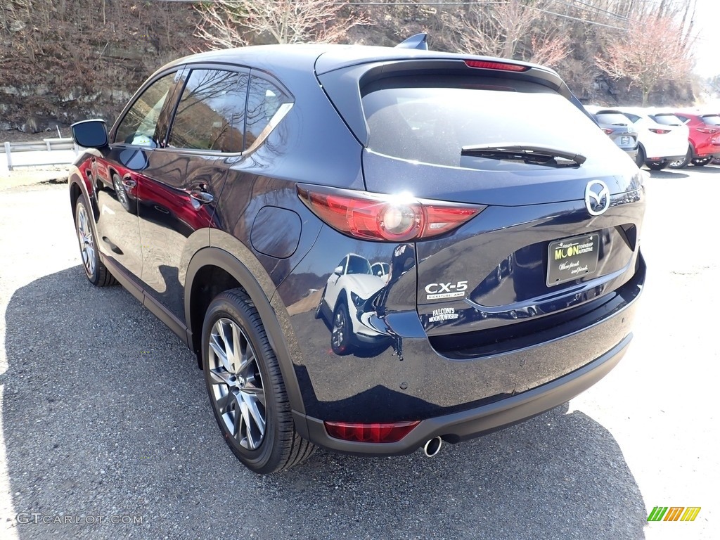 2021 CX-5 Signature AWD - Deep Crystal Blue Mica / Caturra Brown photo #6
