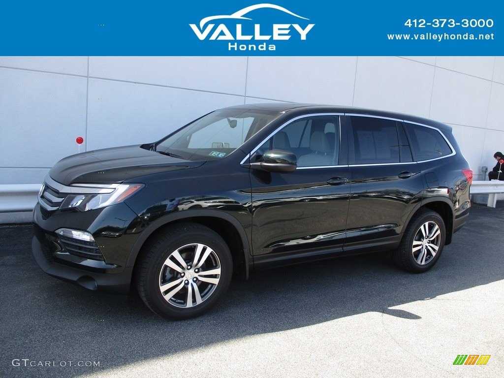 2016 Pilot EX-L AWD - Black Forest Pearl / Gray photo #1