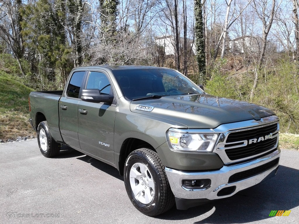 Olive Green Pearl 2021 Ram 1500 Big Horn Quad Cab 4x4 Exterior Photo #141454748