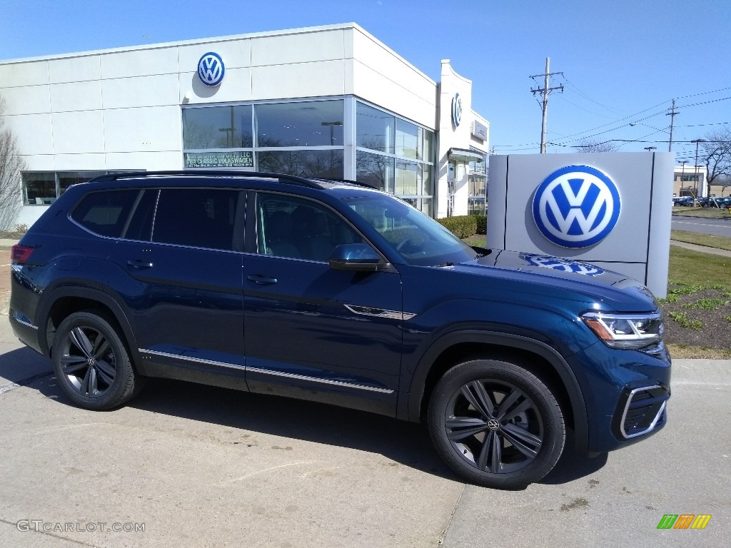Tourmaline Blue Metallic 2021 Volkswagen Atlas SE R-Line 4Motion Exterior Photo #141454865