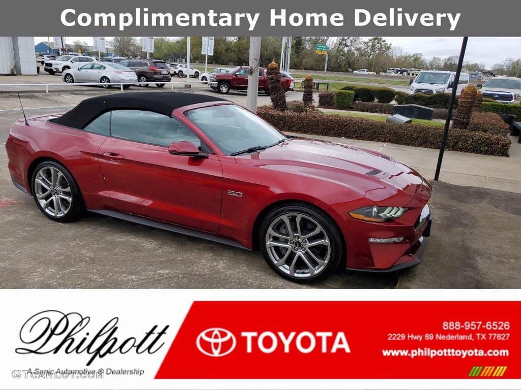 2019 Mustang GT Premium Convertible - Ruby Red / Ebony photo #1