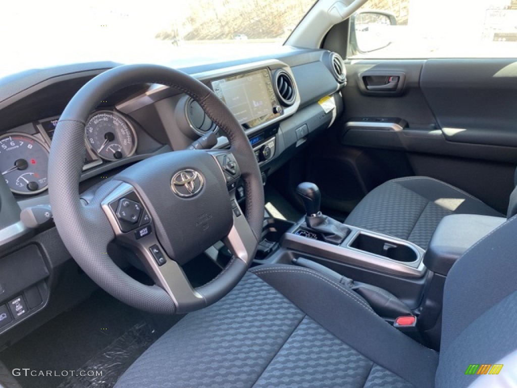2021 Toyota Tacoma SR5 Double Cab 4x4 Black Steering Wheel Photo #141455985