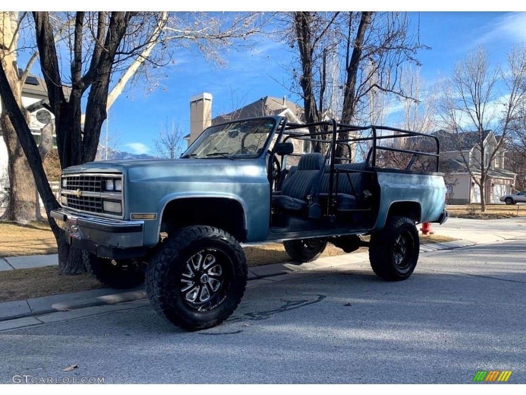 1989 Suburban 1500 - Smoke Blue Metallic / Dark Blue photo #1