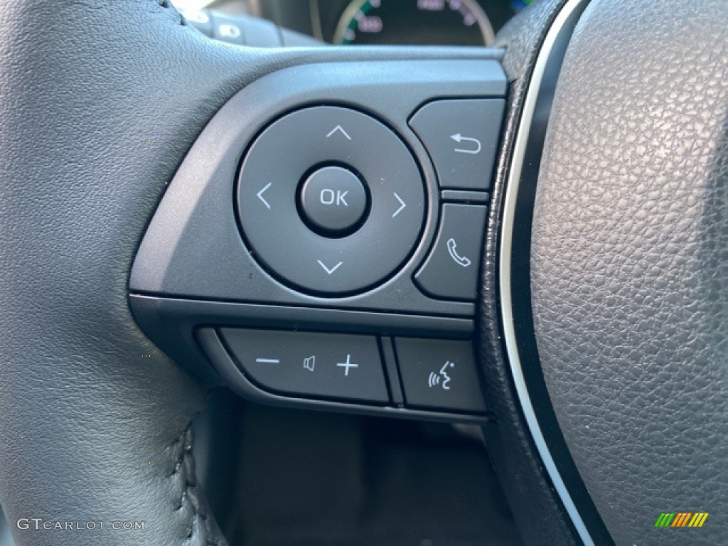 2021 Toyota RAV4 XLE AWD Hybrid Black Steering Wheel Photo #141456714