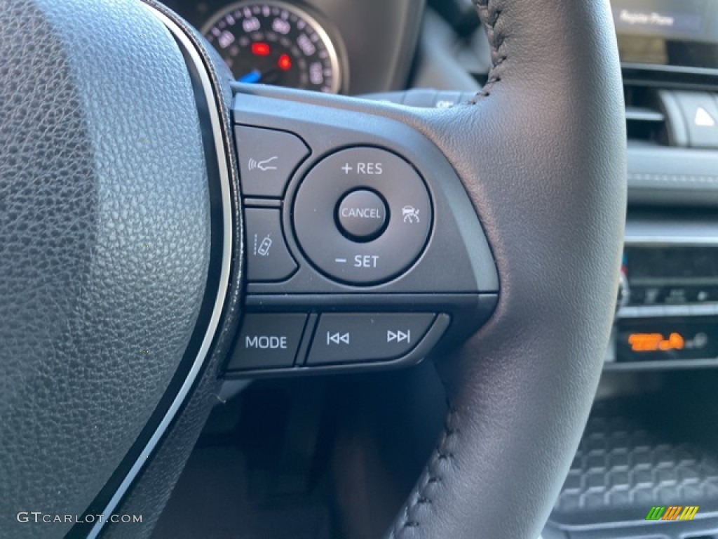 2021 Toyota RAV4 XLE AWD Hybrid Black Steering Wheel Photo #141456743