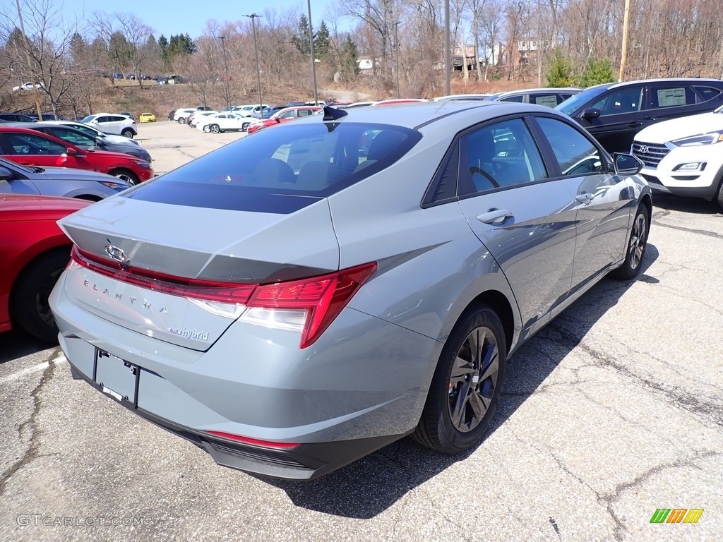 2021 Elantra Blue Hybrid - Electric Shadow / Black photo #2
