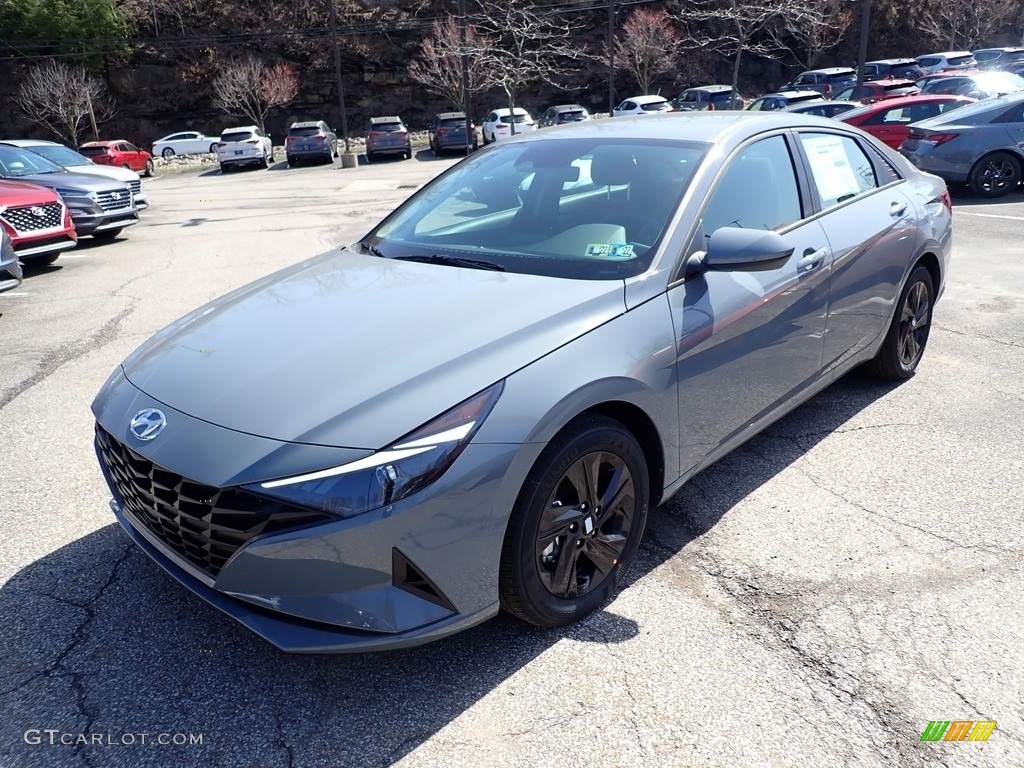 Electric Shadow 2021 Hyundai Elantra Blue Hybrid Exterior Photo #141456839
