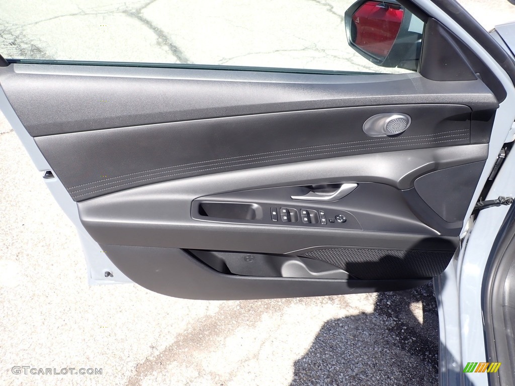 2021 Hyundai Elantra Blue Hybrid Black Door Panel Photo #141456977