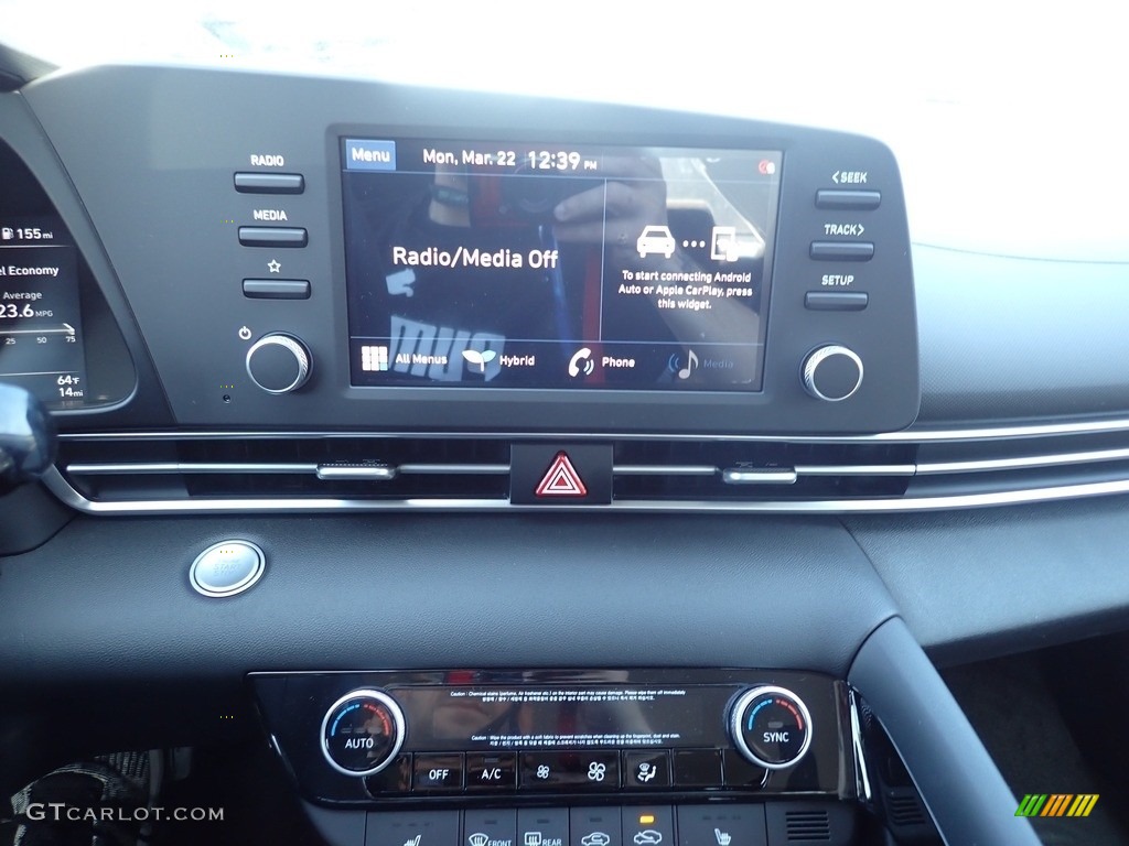 2021 Elantra Blue Hybrid - Electric Shadow / Black photo #13