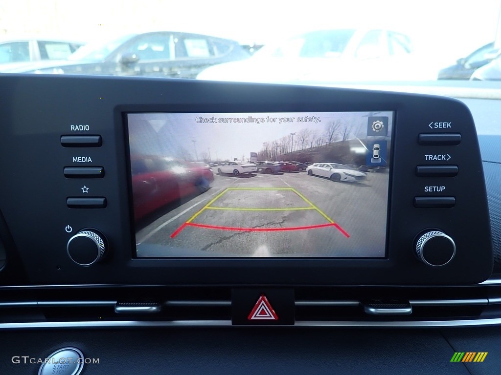 2021 Elantra Blue Hybrid - Electric Shadow / Black photo #14