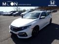 Platinum White Pearl 2021 Honda Civic EX Hatchback