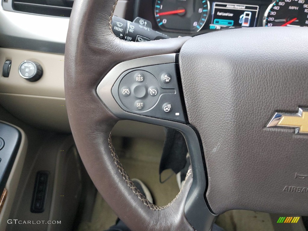 2016 Chevrolet Tahoe LTZ Cocoa/Dune Steering Wheel Photo #141458519