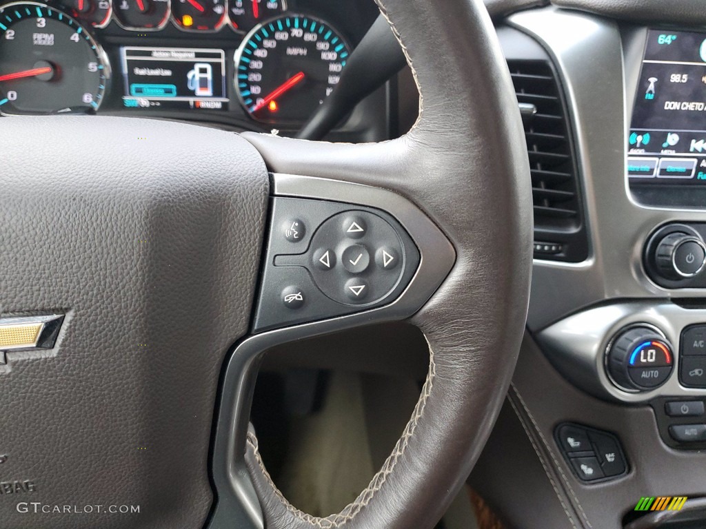 2016 Chevrolet Tahoe LTZ Cocoa/Dune Steering Wheel Photo #141458540