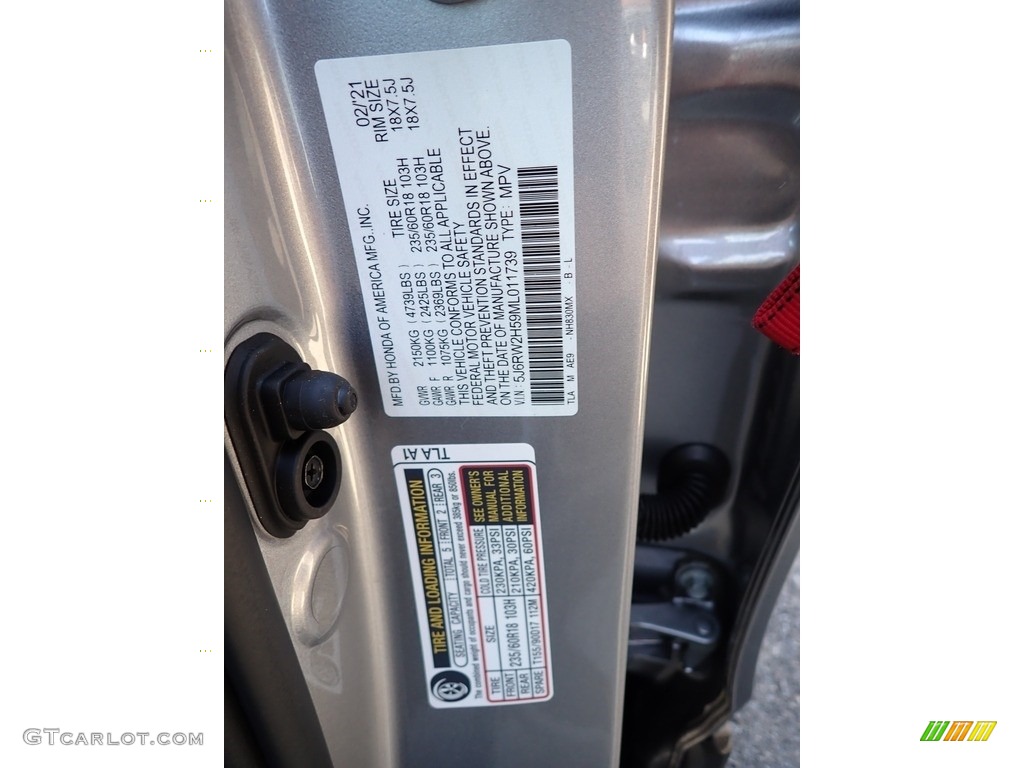 2021 CR-V EX AWD - Lunar Silver Metallic / Gray photo #13