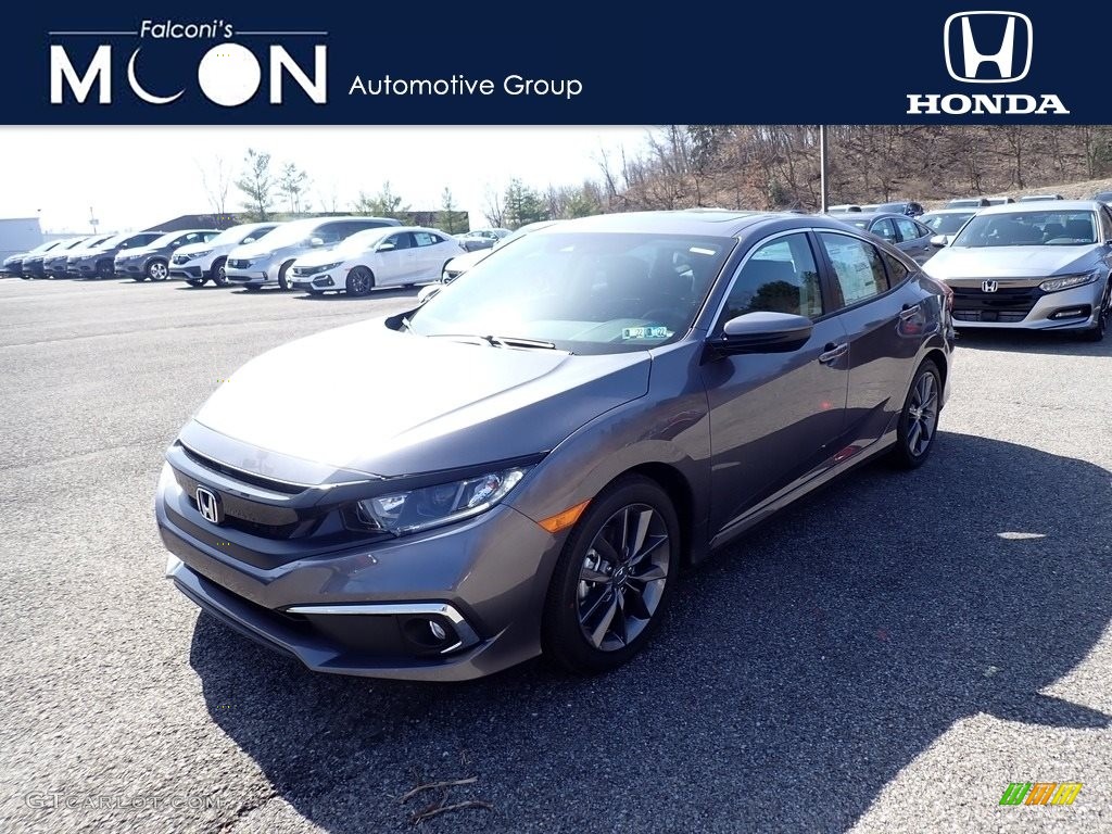 2021 Civic EX Sedan - Modern Steel Metallic / Black photo #1