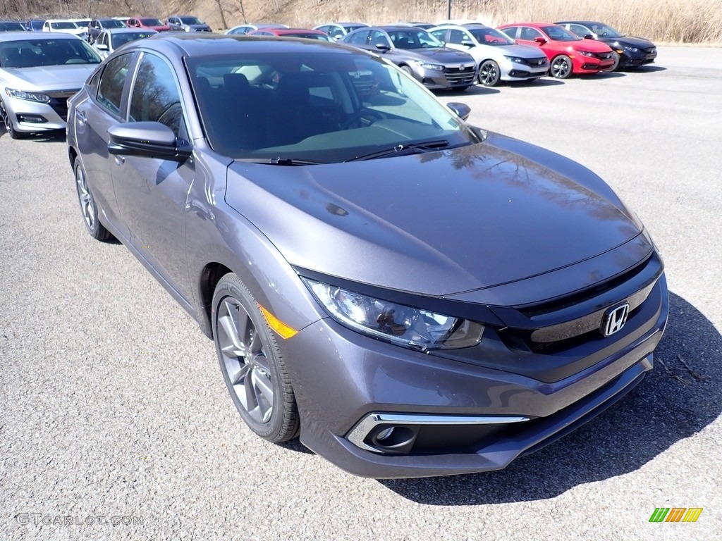 2021 Civic EX Sedan - Modern Steel Metallic / Black photo #5