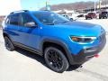Hydro Blue Pearl 2021 Jeep Cherokee Traihawk 4x4 Exterior