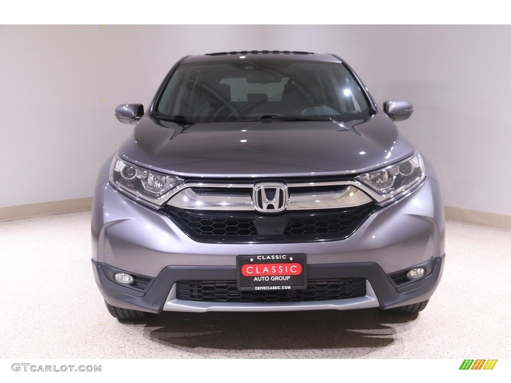 2018 CR-V EX-L AWD - Modern Steel Metallic / Black photo #2