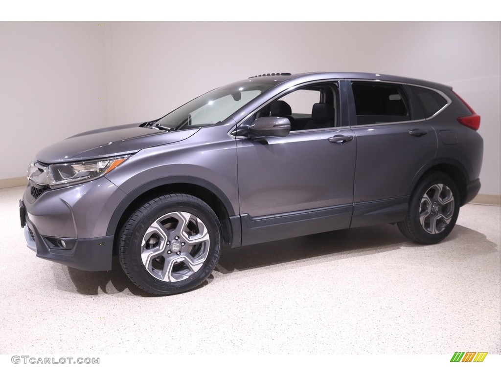 2018 CR-V EX-L AWD - Modern Steel Metallic / Black photo #3