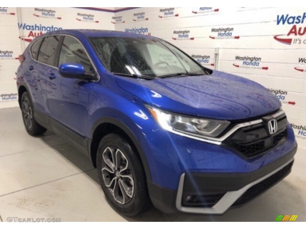 2021 CR-V EX AWD - Aegean Blue Metallic / Black photo #2