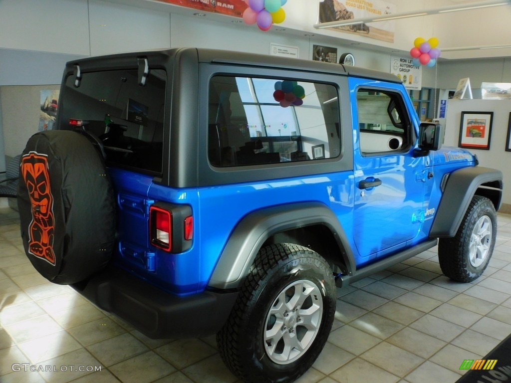 2021 Wrangler Islander 4x4 - Hydro Blue Pearl / Black photo #4