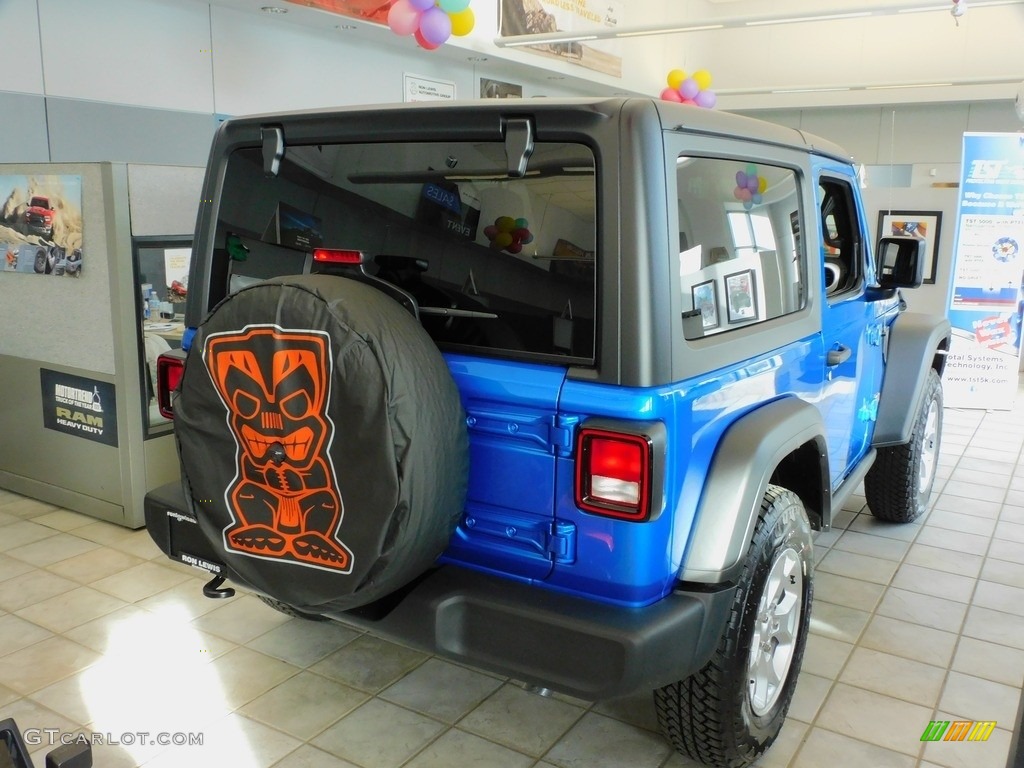 2021 Wrangler Islander 4x4 - Hydro Blue Pearl / Black photo #5