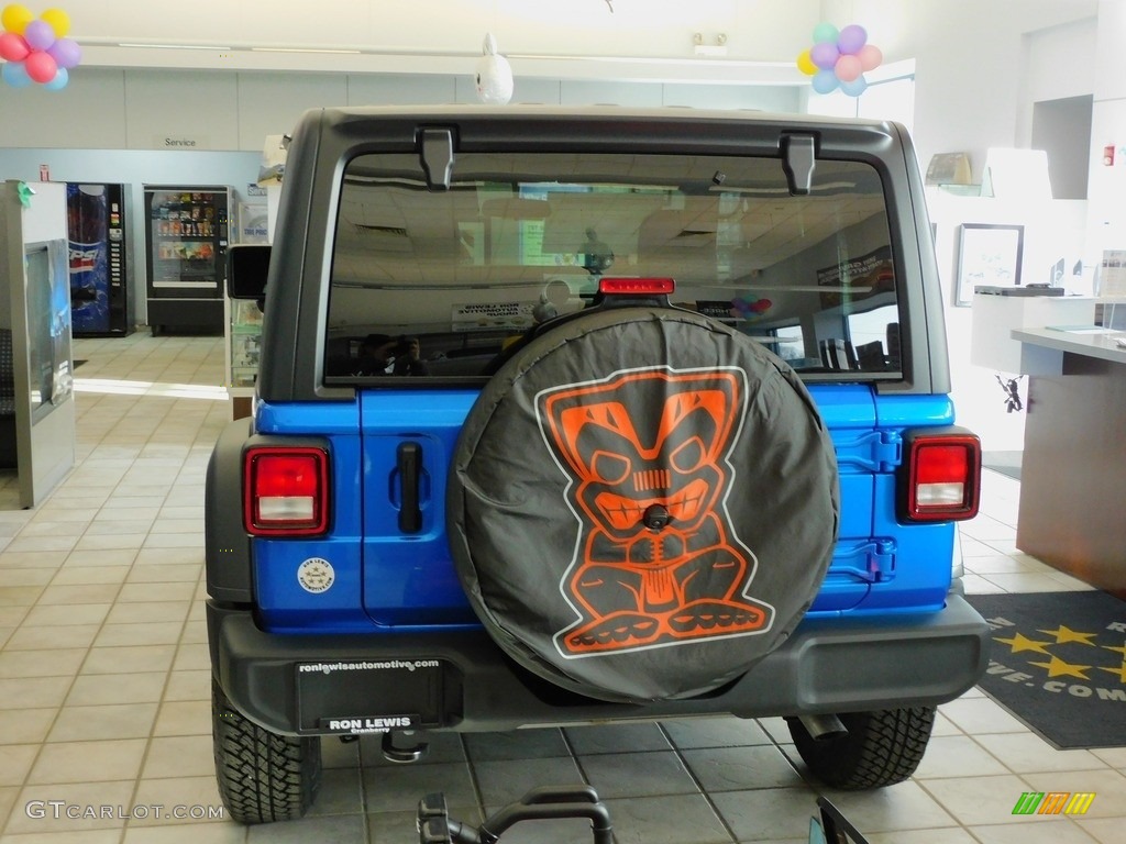 2021 Wrangler Islander 4x4 - Hydro Blue Pearl / Black photo #6