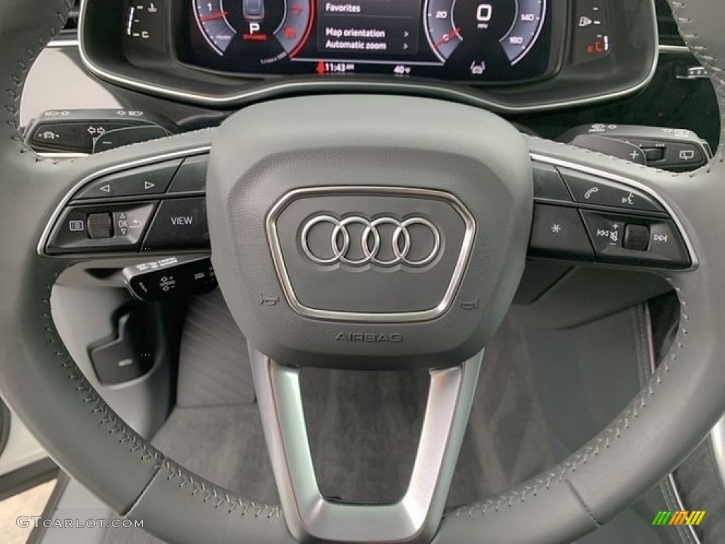 2019 Audi Q8 55 Prestige quattro Okapi Brown Steering Wheel Photo #141466328