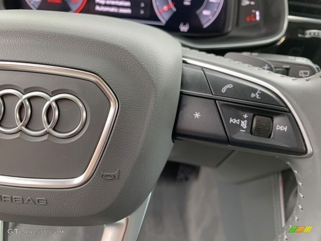 2019 Audi Q8 55 Prestige quattro Okapi Brown Steering Wheel Photo #141466376