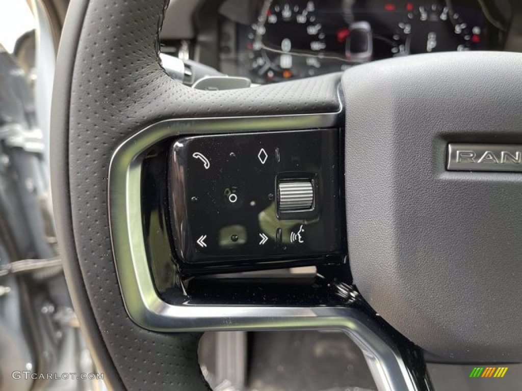 2021 Land Rover Range Rover Evoque S R-Dynamic Ebony Steering Wheel Photo #141467060