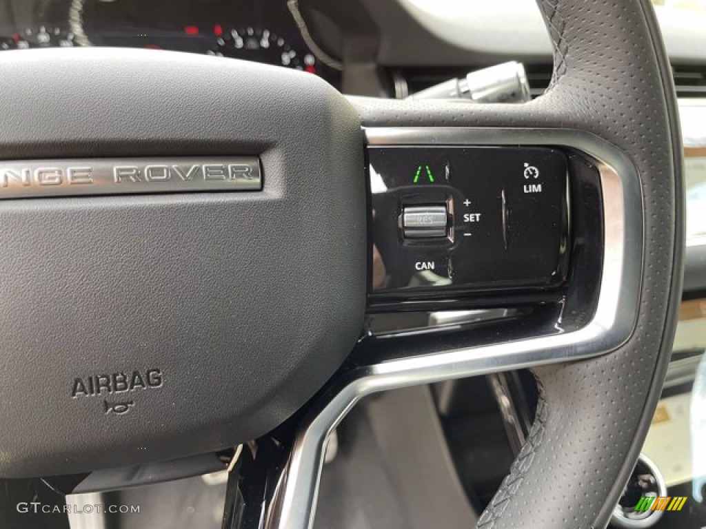2021 Land Rover Range Rover Evoque S R-Dynamic Ebony Steering Wheel Photo #141467081