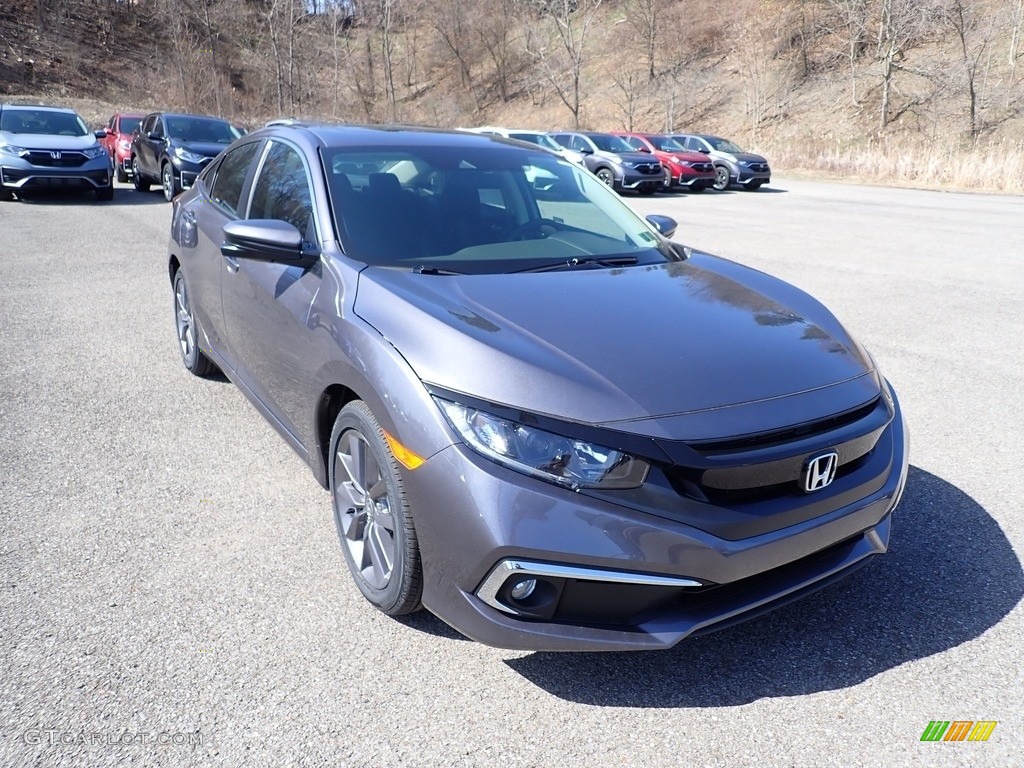 2021 Civic EX Sedan - Modern Steel Metallic / Black photo #6