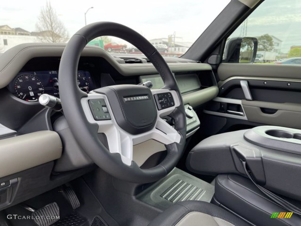 2021 Land Rover Defender 110 X-Dynamic HSE Khaki Steering Wheel Photo #141469256