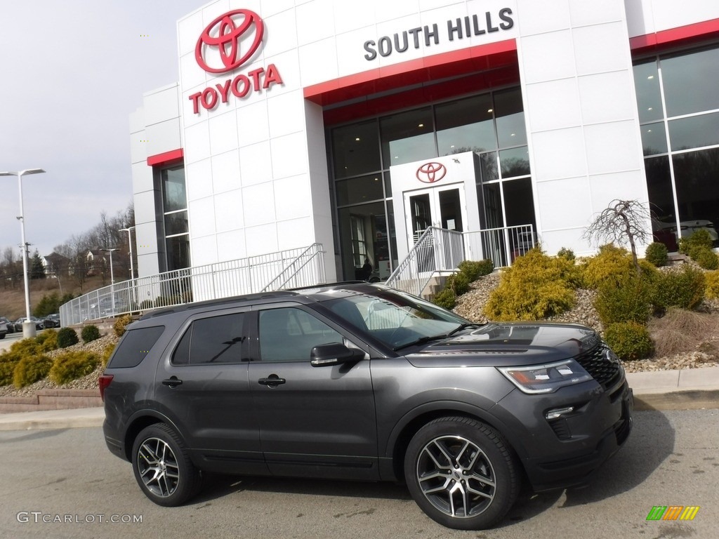2018 Explorer Sport 4WD - Magnetic Metallic / Ebony Black photo #2