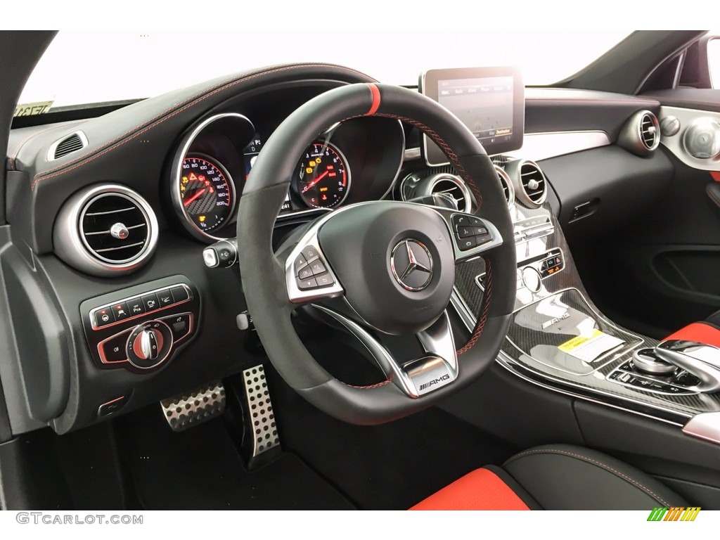 2018 Mercedes-Benz C 63 S AMG Coupe Red Pepper/Black Dashboard Photo #141470318