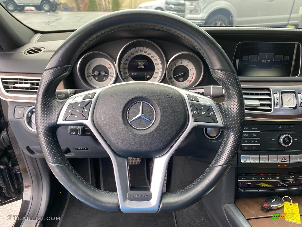2016 Mercedes-Benz E 400 4Matic Sedan Chestnut Brown/Black Steering Wheel Photo #141470798