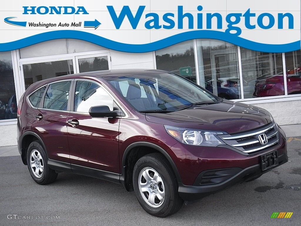 2013 CR-V LX AWD - Basque Red Pearl II / Gray photo #1