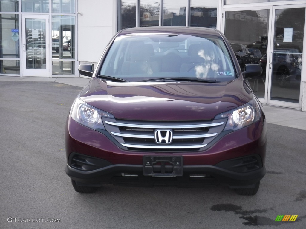 2013 CR-V LX AWD - Basque Red Pearl II / Gray photo #3